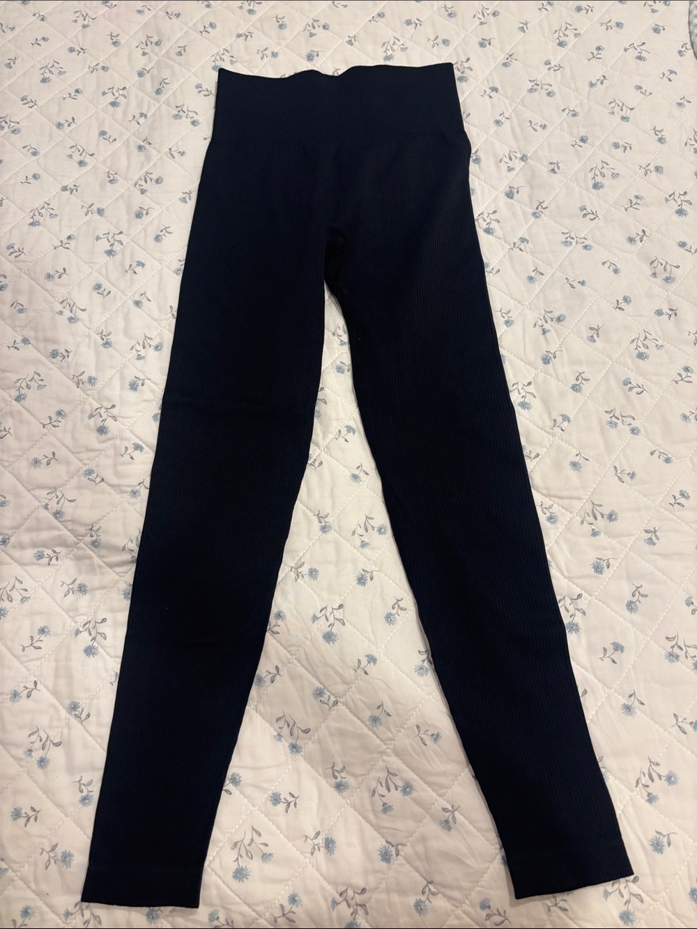 Amazon Kids Ribbed High-Waist Leggings - Black
